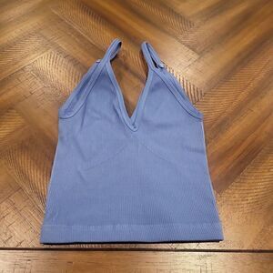 Free People Happiness Runs V-Neck XS/S Blue